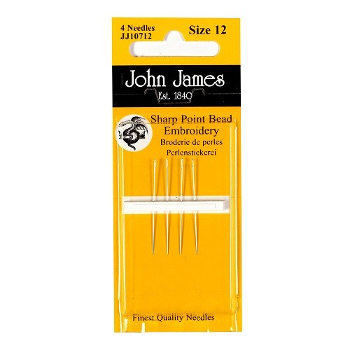 John James Short Bead Embroidery Needles - Size 10