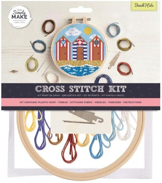  Simply Make Large Cross Stitch Kit - Beach Hut