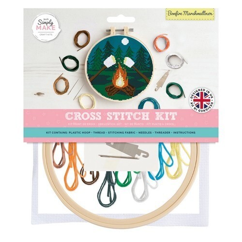 Simply Make Large Cross Stitch Kit - Bonfire Marshmellows