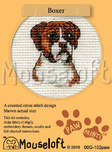 Mouseloft Boxer Cross Stitch Kit - 00G-102paw