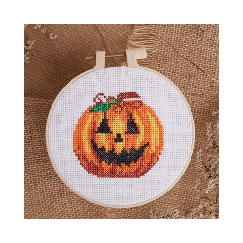 Simply Make Cross Stitch Kit - Pumpkin