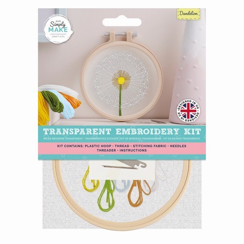  Simply Make Small Transparent Embroidery Kit - Dandelion