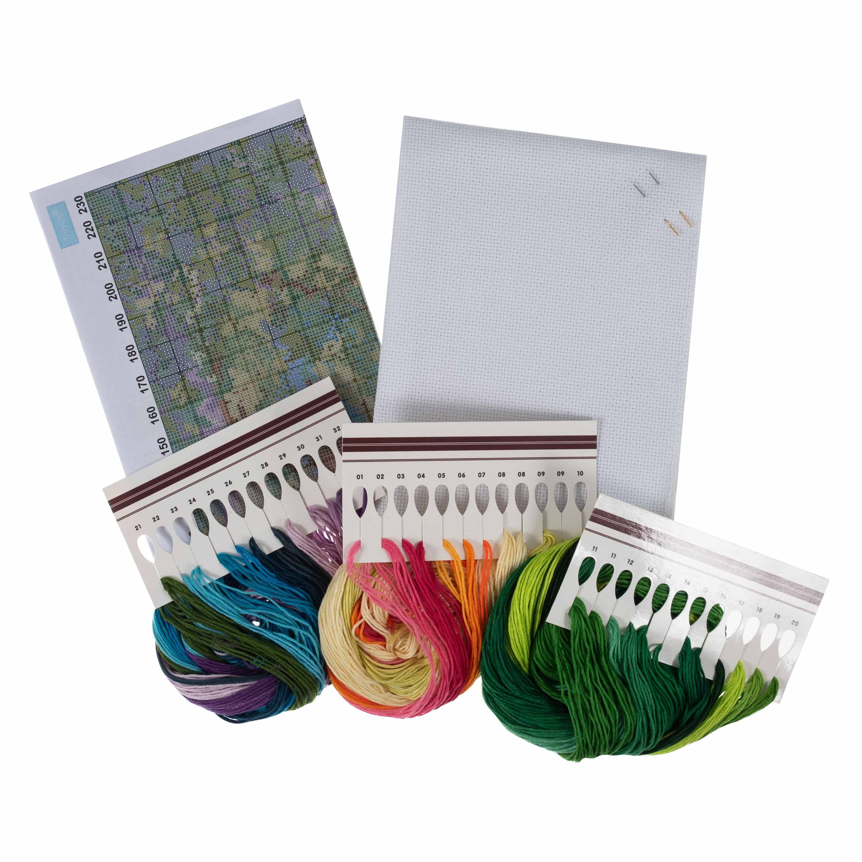 Trimits  - Counted Cross Stitch Kit: Extra Large: Country Garden