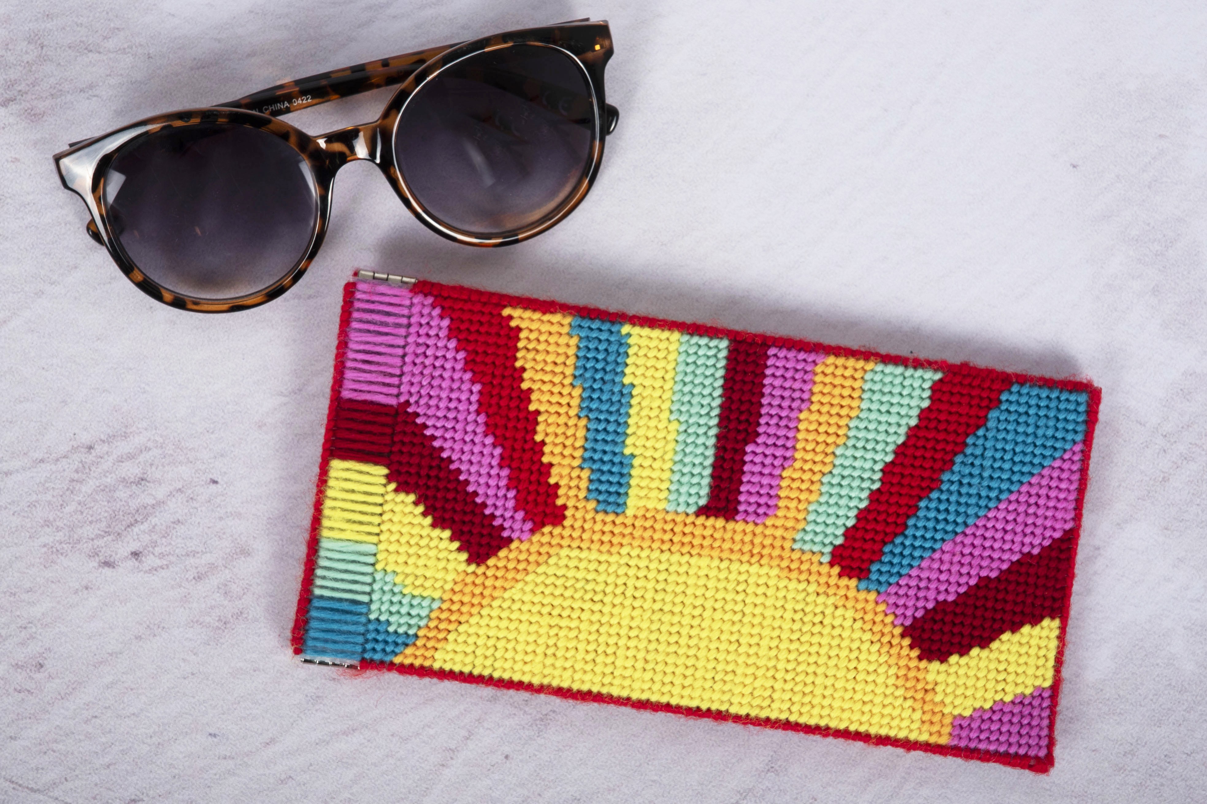 Half Stitch Kit: Stitch Your Own Sunglasses Case: Sunshine