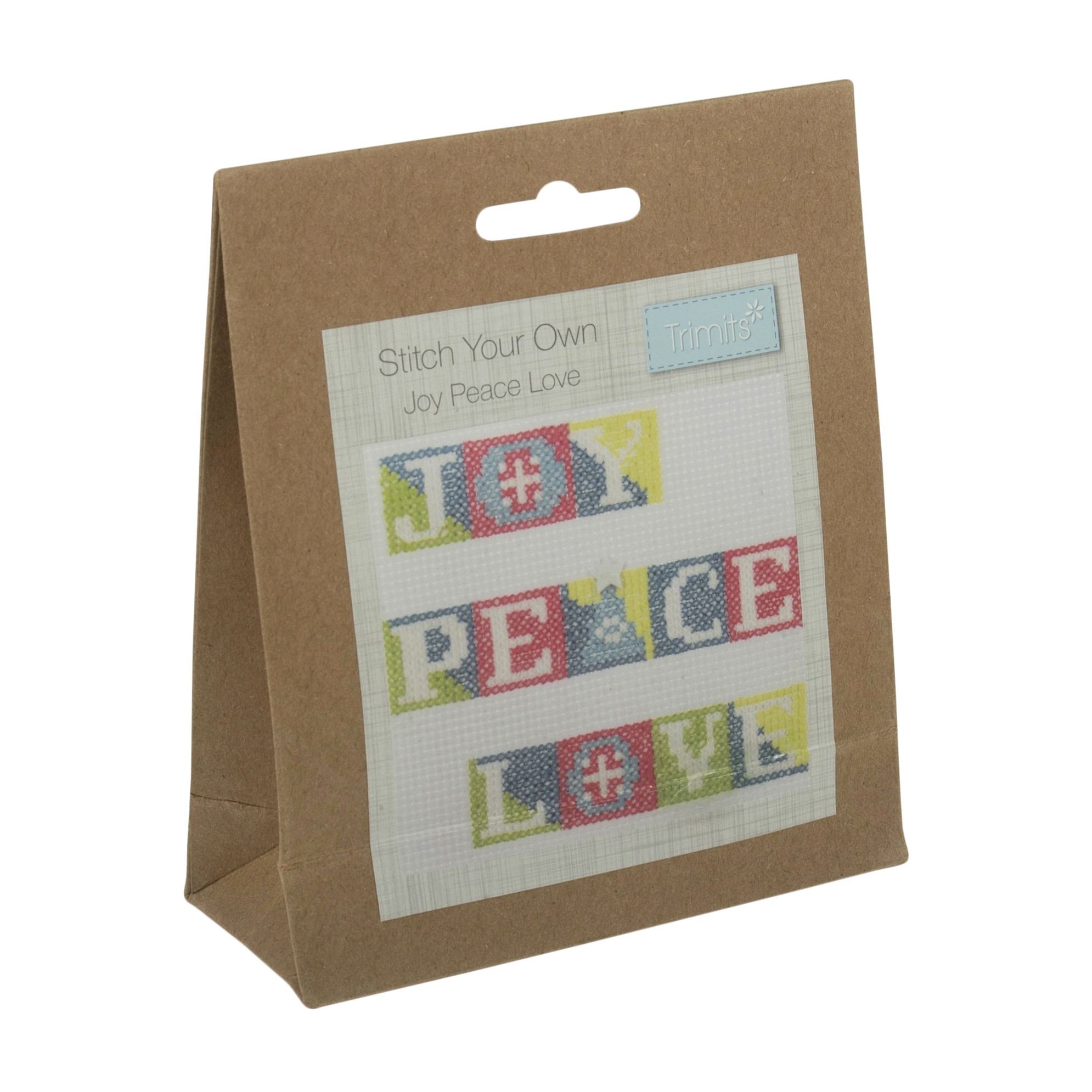 Trimits  - Cross Stitch Kit -  Joy, Peace & Love