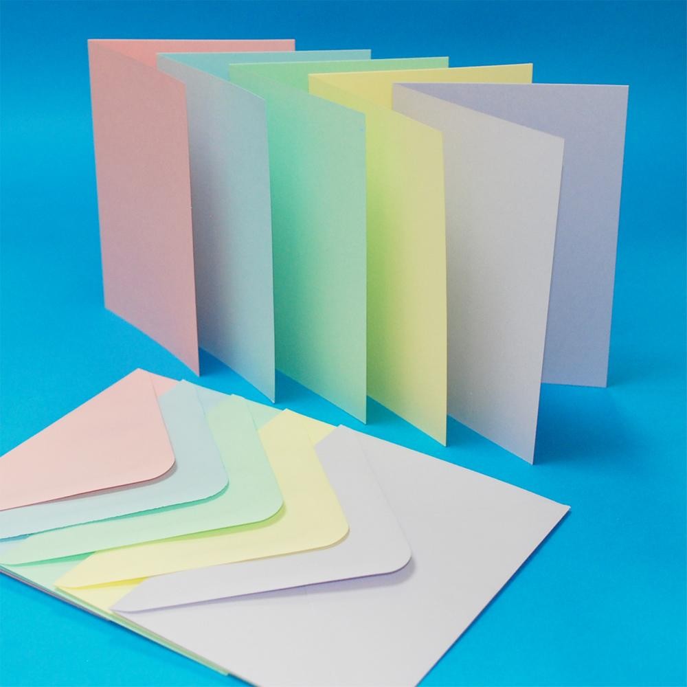 Cards & Envelopes C6 Pastel -5 pack