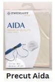 14 Count Aida Platinum 48 x 53cm (19 x 21in) - Precut with Free Pattern