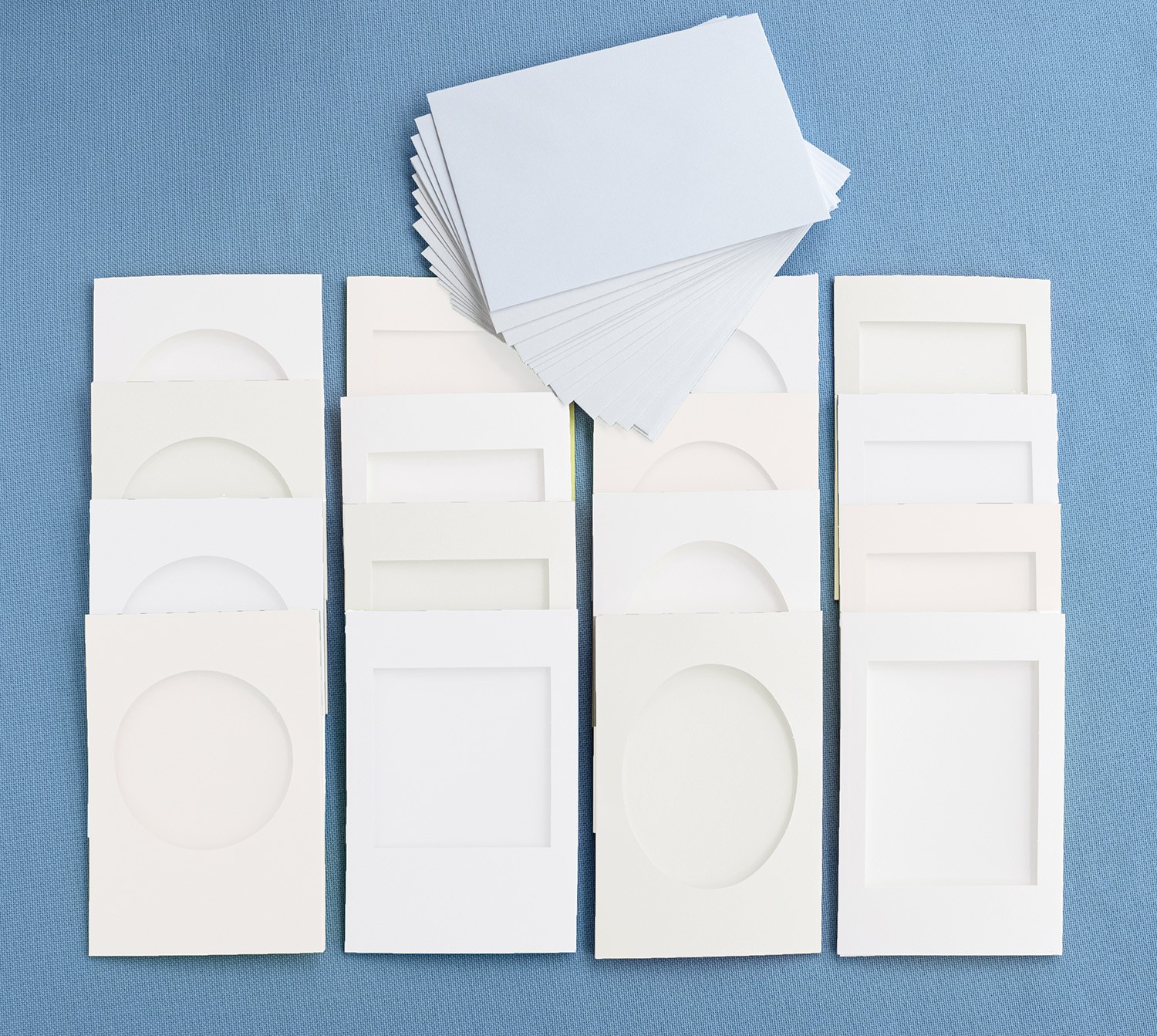 White All Shapes 16 Card Pack