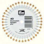 Prym Pearl Headed Pins - Gold 40mm L, 40 per Pack