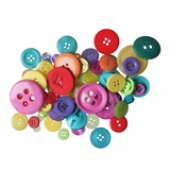 Craft Buttons - Assorted Brights (50g Pack)