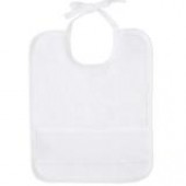 Rico Baby Tie on Bib - White (23 x 28cm)