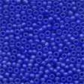 Frosted Glass Beads 60020 - Frosted Royal Blue