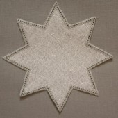 20cm Star Crochet Doilies - White/Silver 20cm / 7.5in
