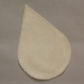 16cm Teardrop Crochet Doilies - Cream 16 x 24cm / 6.5 x 9.5in