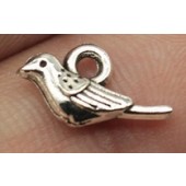 Small Bird Silver Tone Charms 3 Pack