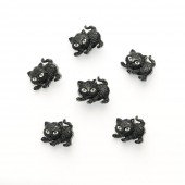Black Cat Buttons 21mm - 3 Pack