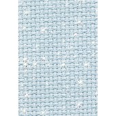 DMC Sparkly Iridescent Aida 14ct-blue - Off Cut - 110 x 43 cm