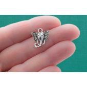 Elephant Silver Tone Charms - 4 Pack