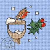 Mouseloft Little Winter Robin Cross Stitch Kit With Card And Envelope - J34stl