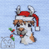 Mouseloft The Holly And The Llama Cross Stitch Kit With Card And Envelope - P31stl