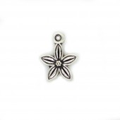 Silver Flower Charms - 4 Pack