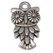  Owl Silver Tone Charms 3 Pack