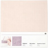 Rico Punched Felt Cushion To Cross Stitch - Pale Pink