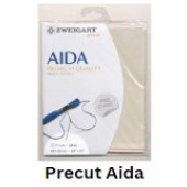 14 Count Aida Platinum 48 x 53cm (19 x 21in) - Precut with Free Pattern