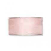 Sheer wired edge pale pink ribbon - 40mm 