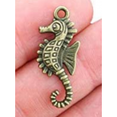 Seahorse Bronze Tone Charms 3 Pack