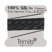 Silk Beading thread Trimits - Size 4 - Black