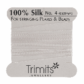 Silk Beading thread Trimits - Size 4 - White