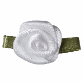 White Ribbon Roses - pack of 10