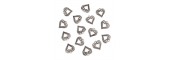 Open Heart Silver Tone Charms - 3 Pack
